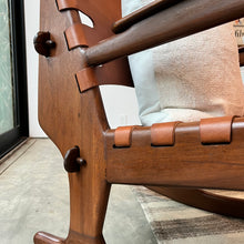 Load image into Gallery viewer, Pazmino Leather+Wood Rocking Chair