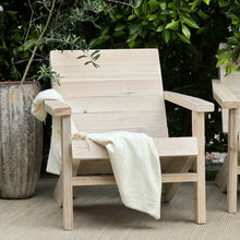 Load image into Gallery viewer, wood outdoor chair with natural finish