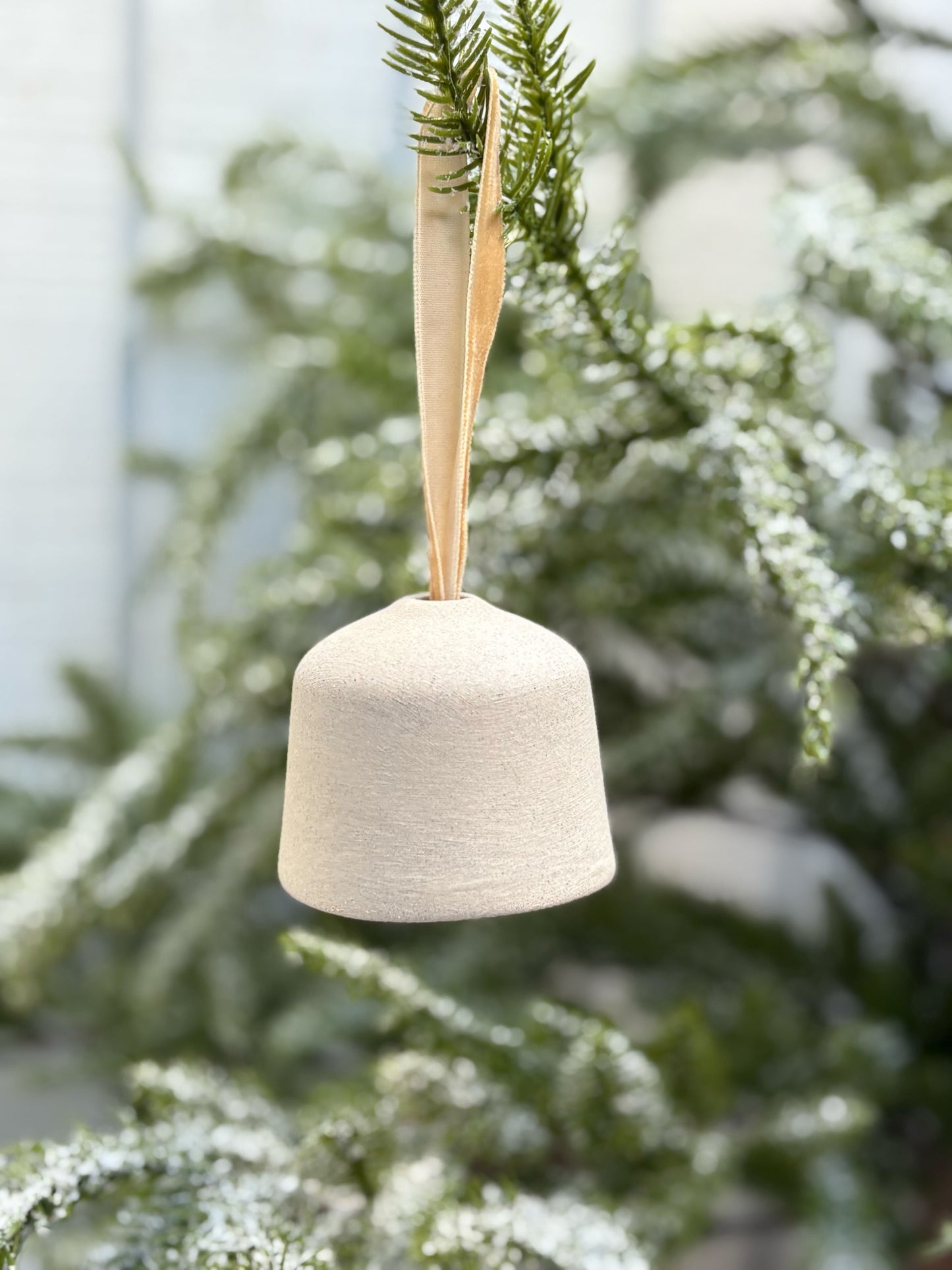 Stoneware Bell Ornament