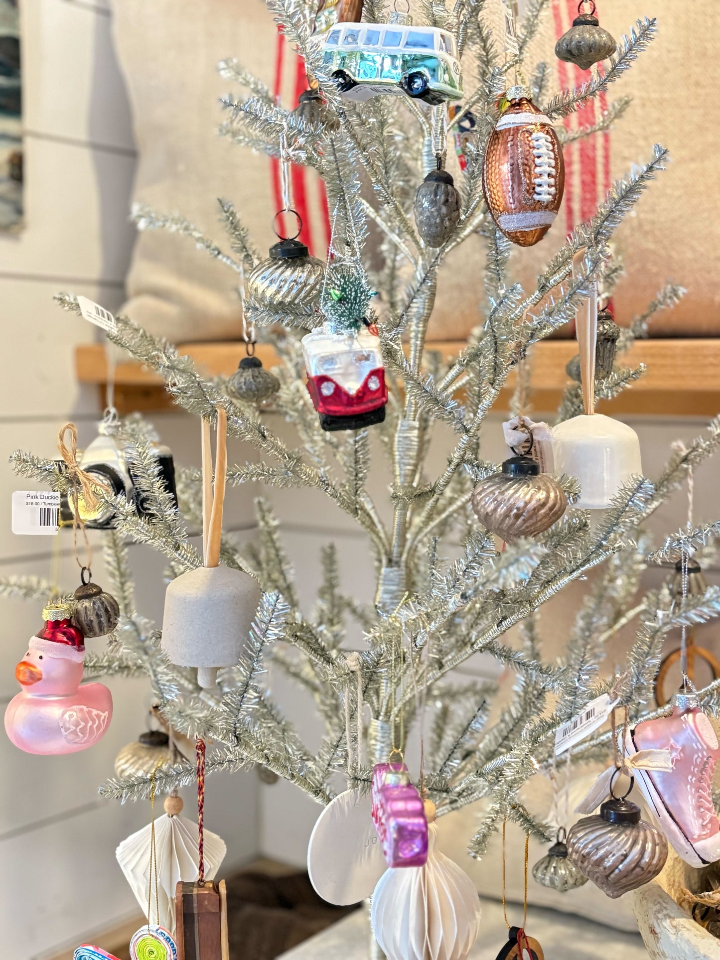 Vintage Pink Sneaker Glass Ornament