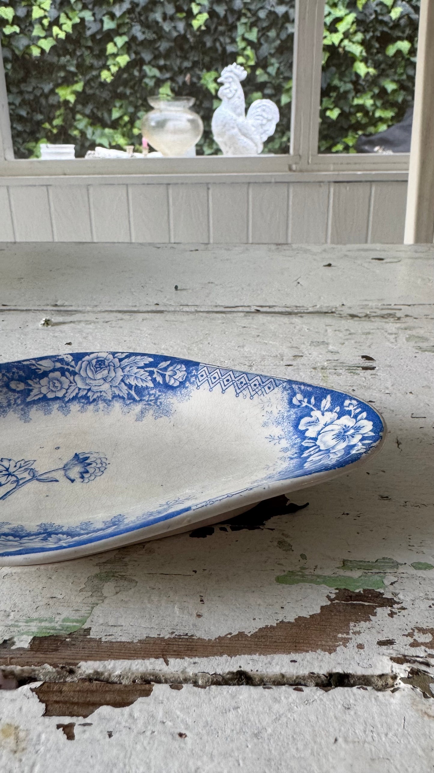 French Antique Saint-Amand plate-#2