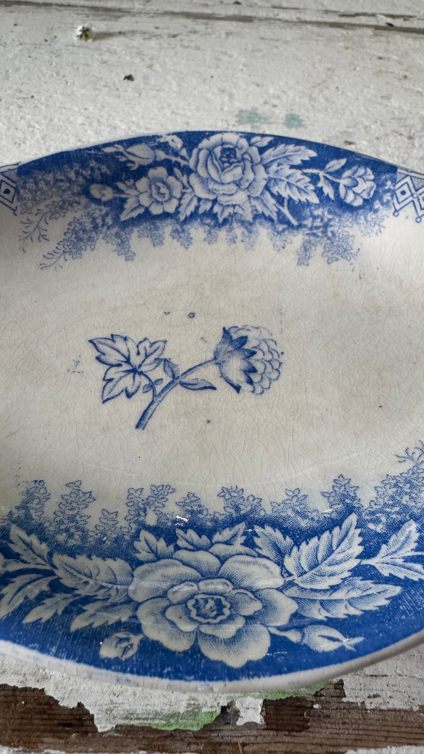 French Antique Saint-Amand plate-#2