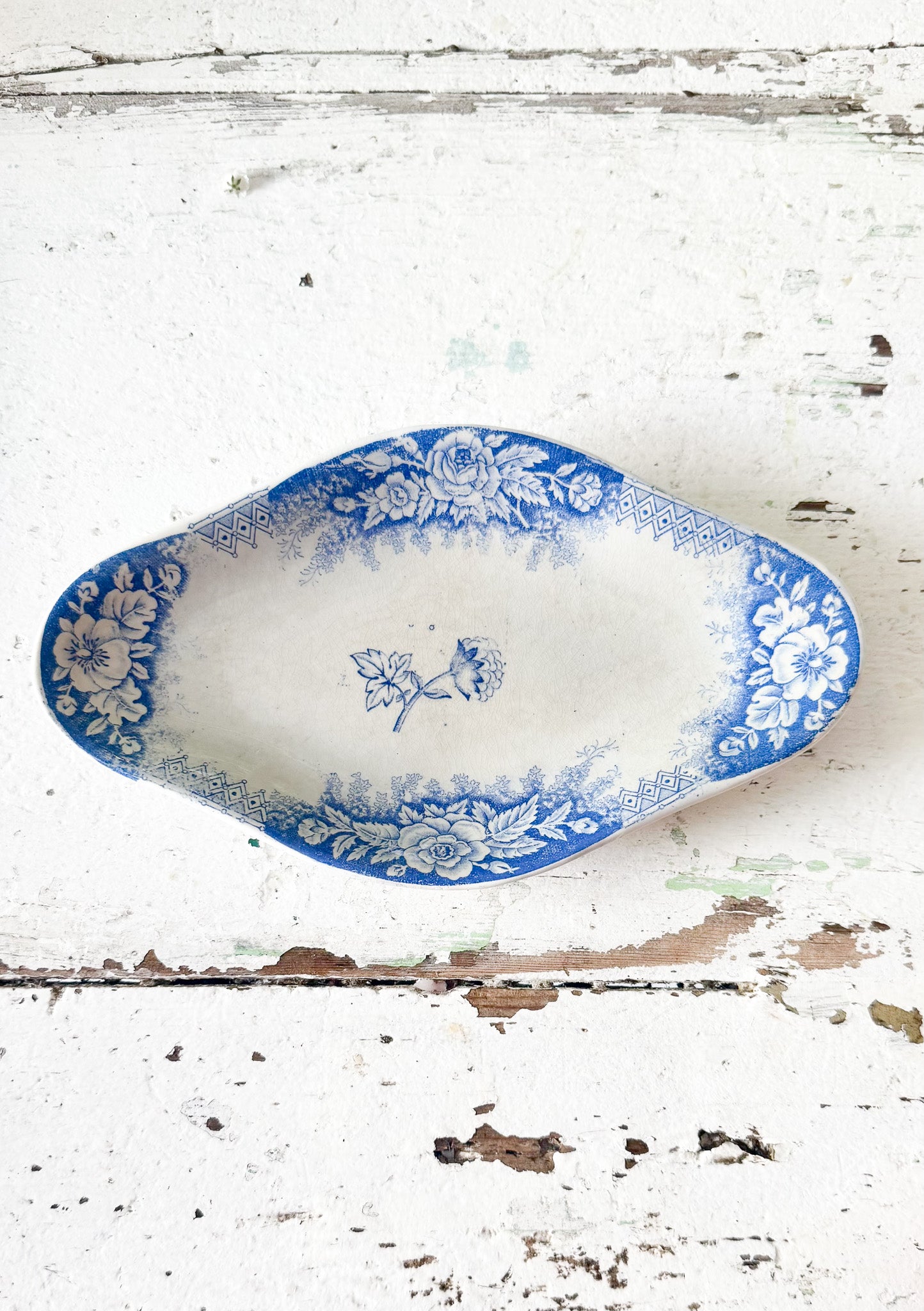 French Antique Saint-Amand plate-#2