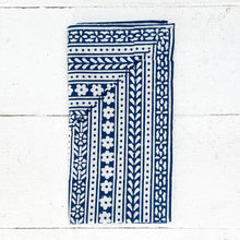 Load image into Gallery viewer, Block Print Napkin-Blue