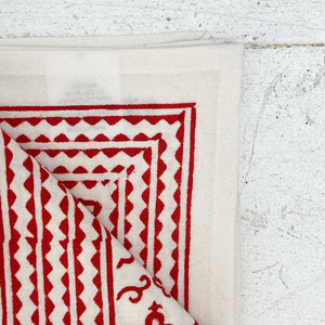 Block Print Napkin-Red