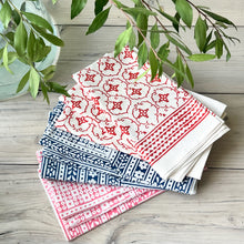 Load image into Gallery viewer, Block Print Napkin-Pink
