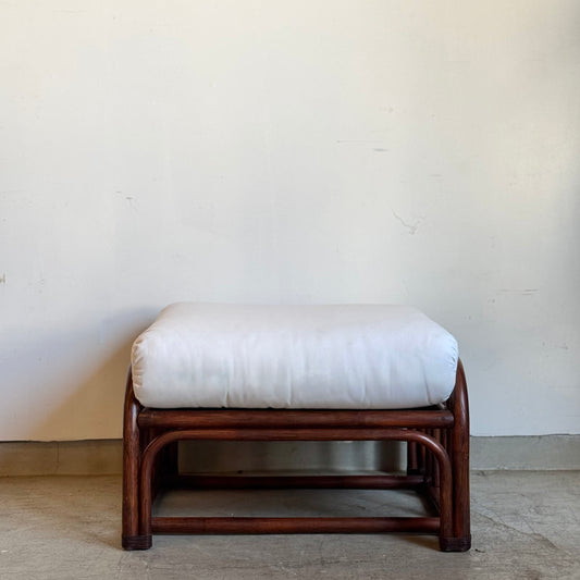 Saugerties Rattan Ottoman