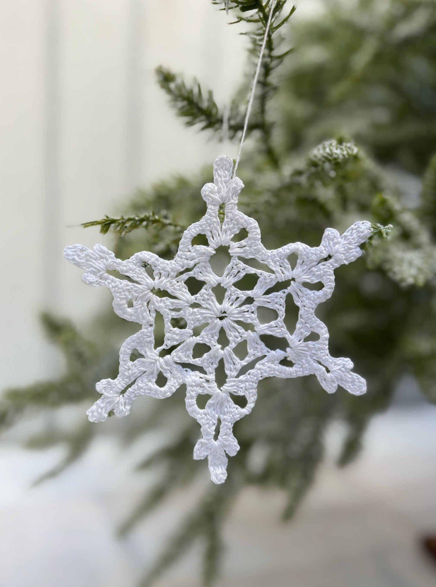 Hand Crocheted Snowflake Ornament
