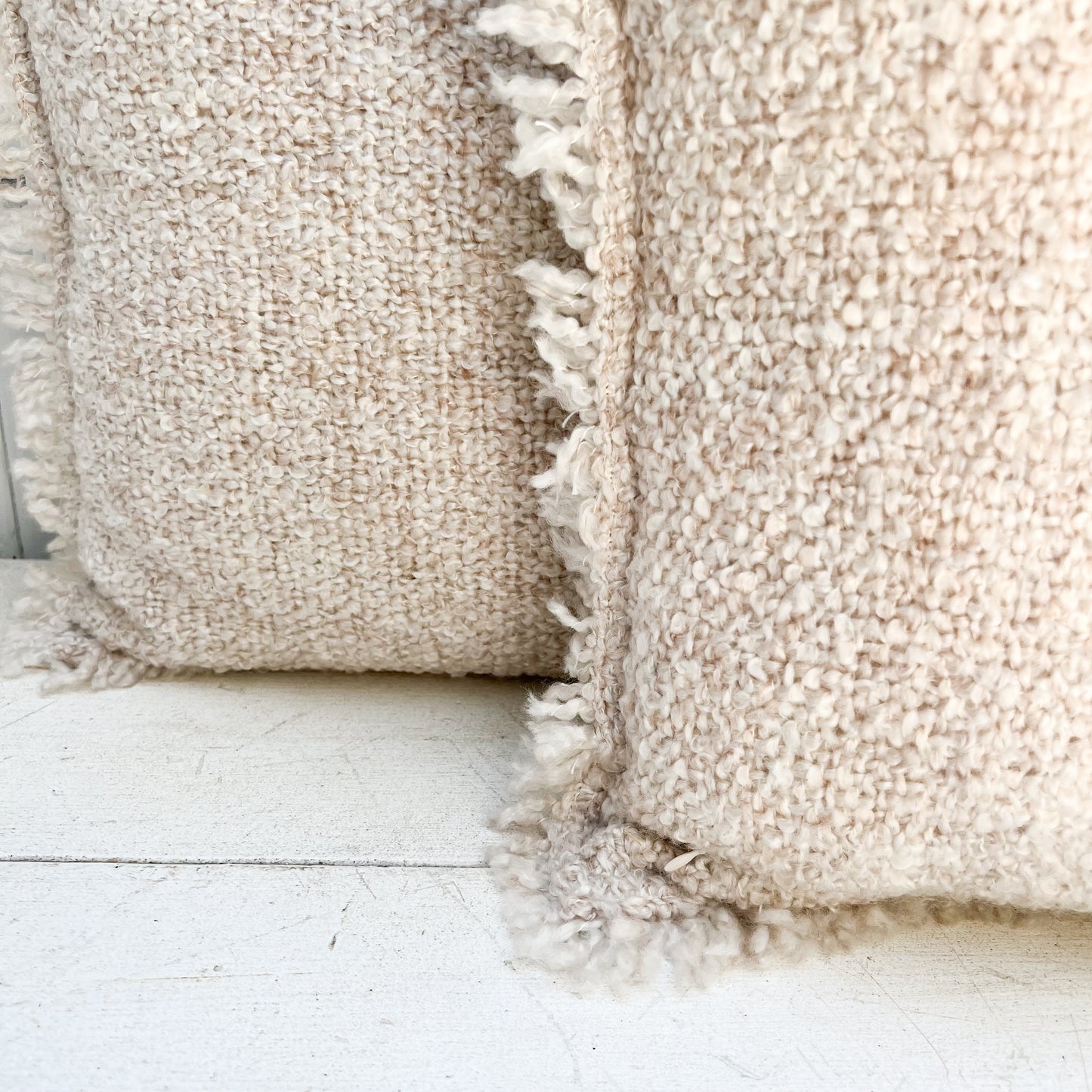 Boucle Indoor/Outdoor Pillow-Natural