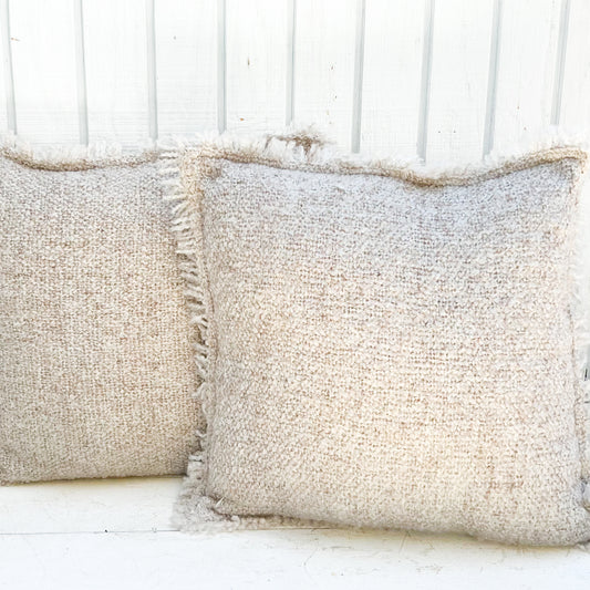 Boucle Indoor/Outdoor Pillow-Natural