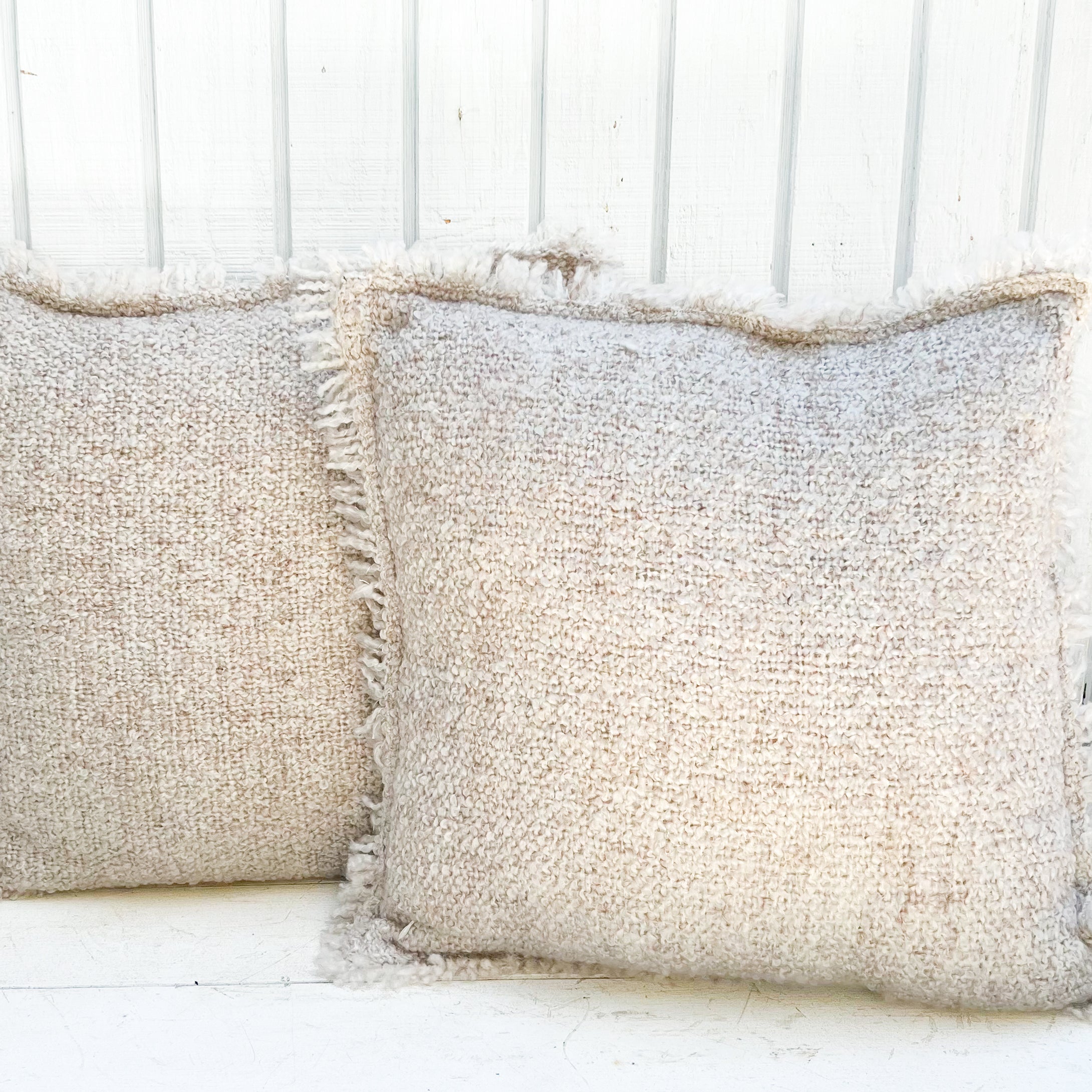 Boucle Indoor/Outdoor Pillow-Natural