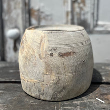 Load image into Gallery viewer, hand carved rounded wood vessel