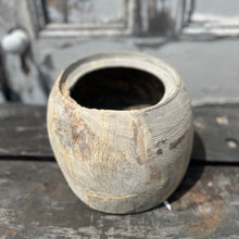 Load image into Gallery viewer, hand carved rounded wood vessel