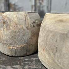 Load image into Gallery viewer, hand carved rounded wood vessel