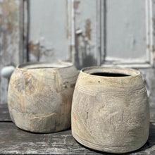 Load image into Gallery viewer, hand carved rounded wood vessel