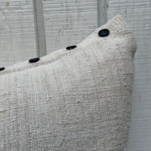 Vintage Linen Pillow w/Buttons