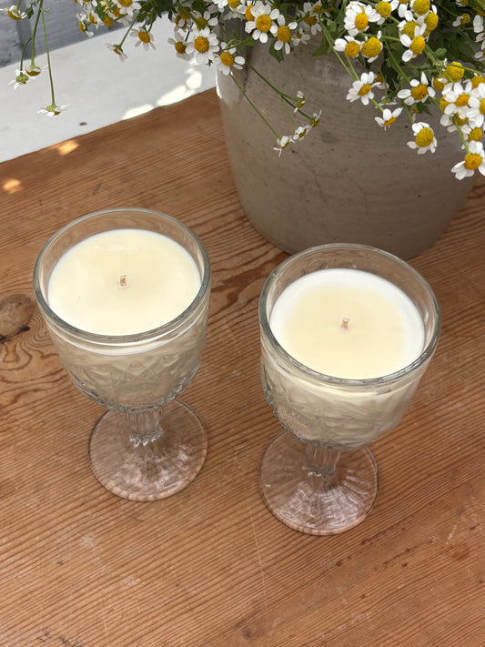 XL Wine Glass Candle / French Market