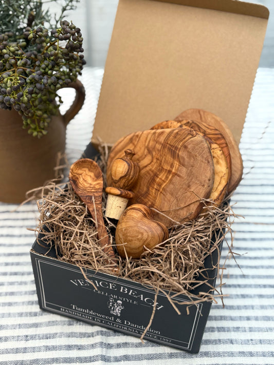 Olive Wood Mini Hostess Gift Set