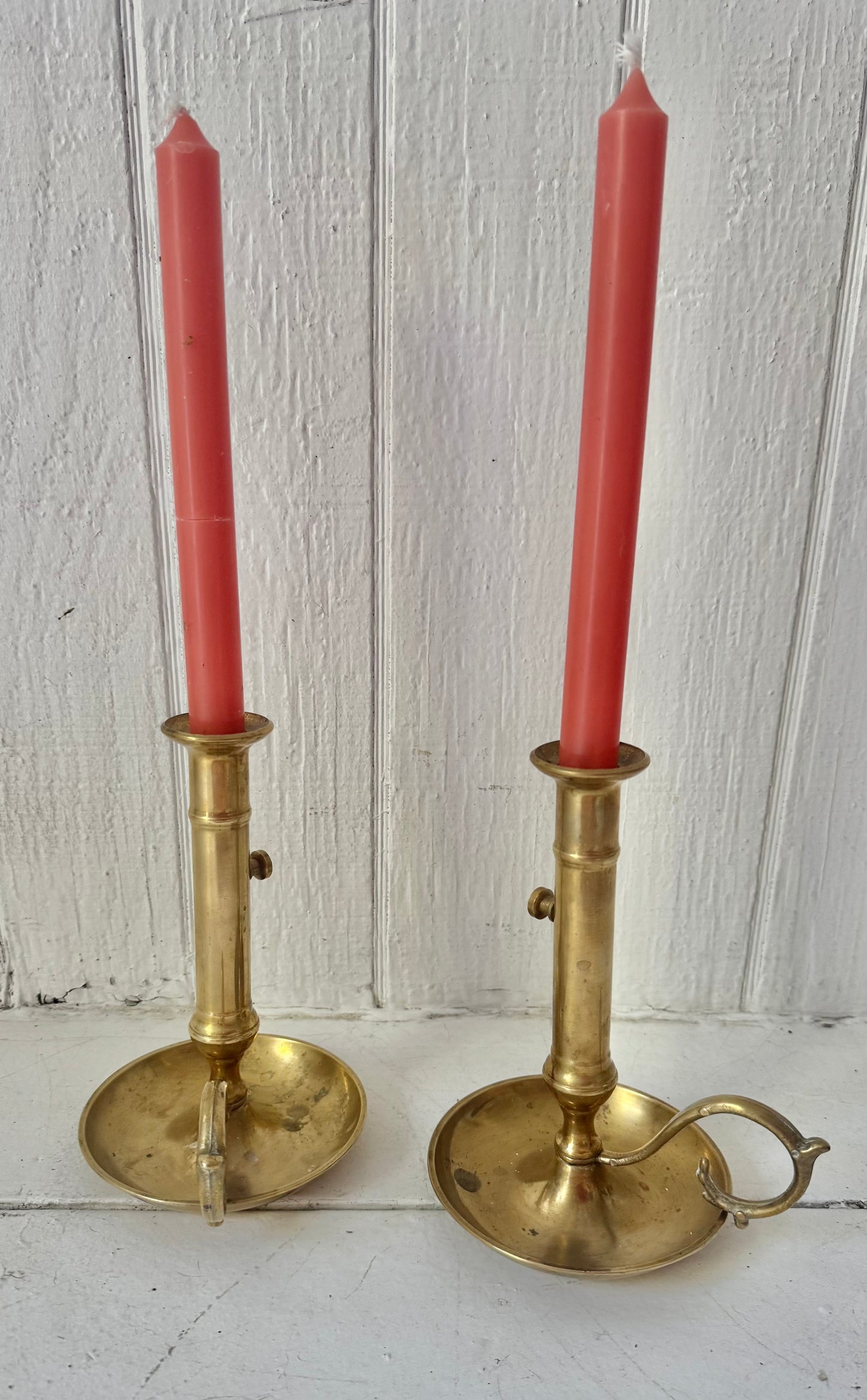 Vintage Brass Chamberstick Set-#1