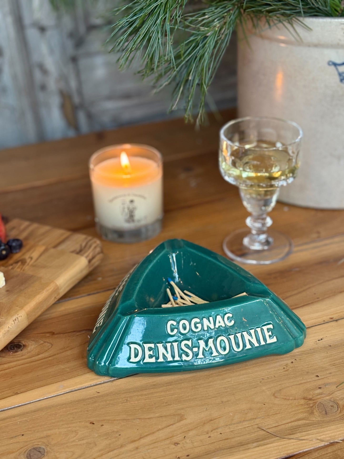 Green Cognac Vintage Catch All