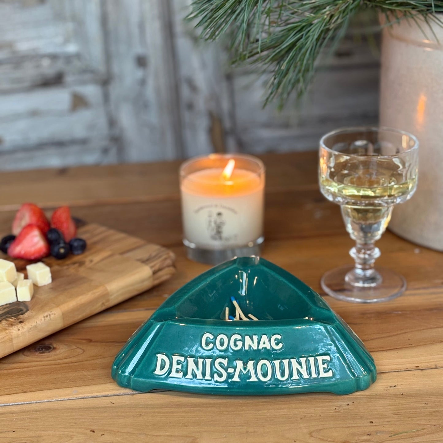 Green Cognac Vintage Catch All