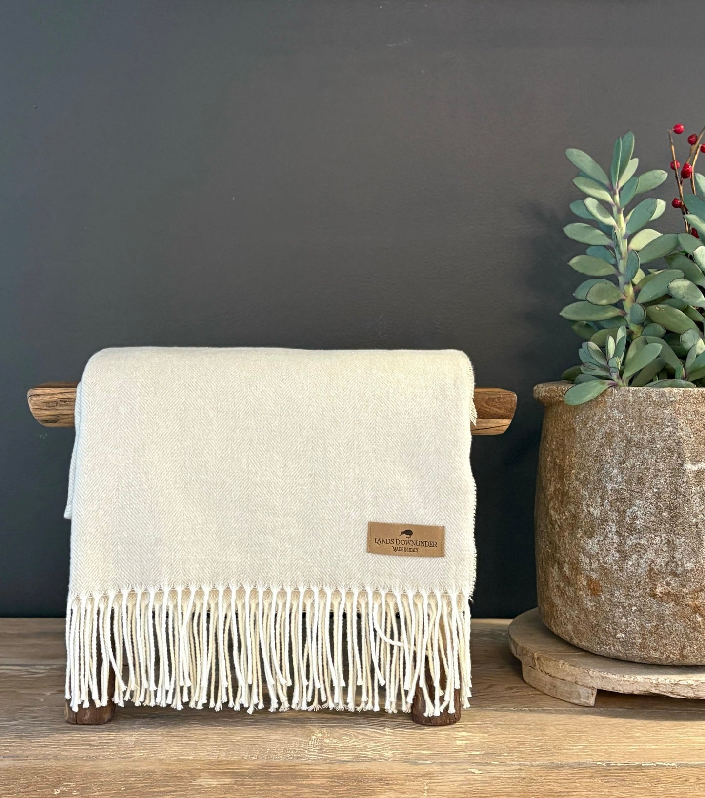 Herringbone Throw- Birch