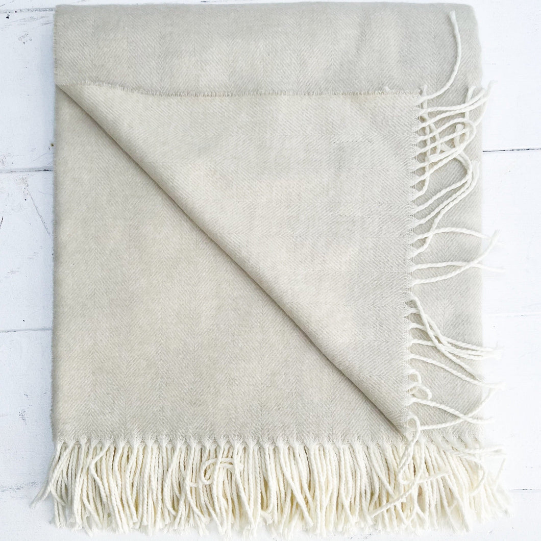 Herringbone Throw- Birch