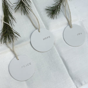 Round Clay Ornament-Hope