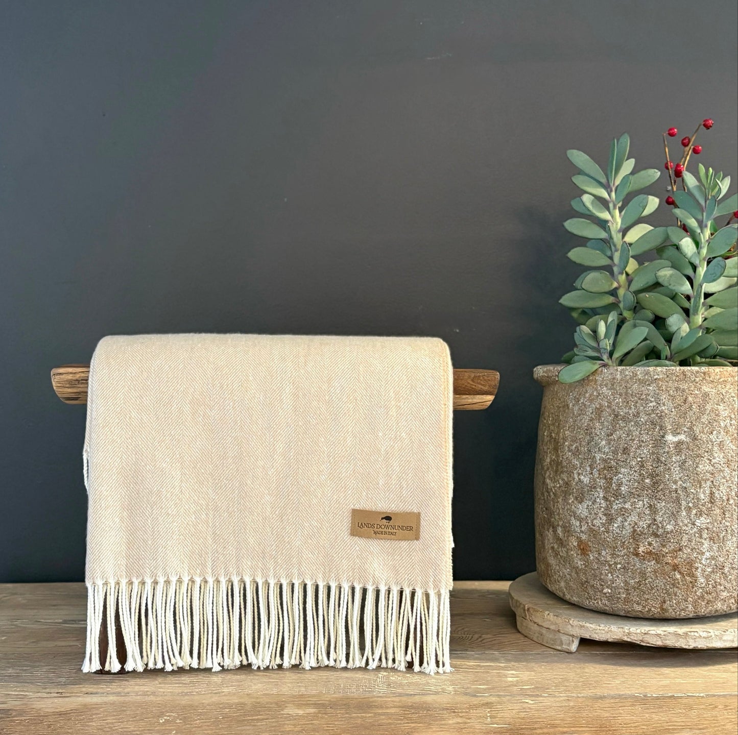 Herringbone Throw-Soft Linen