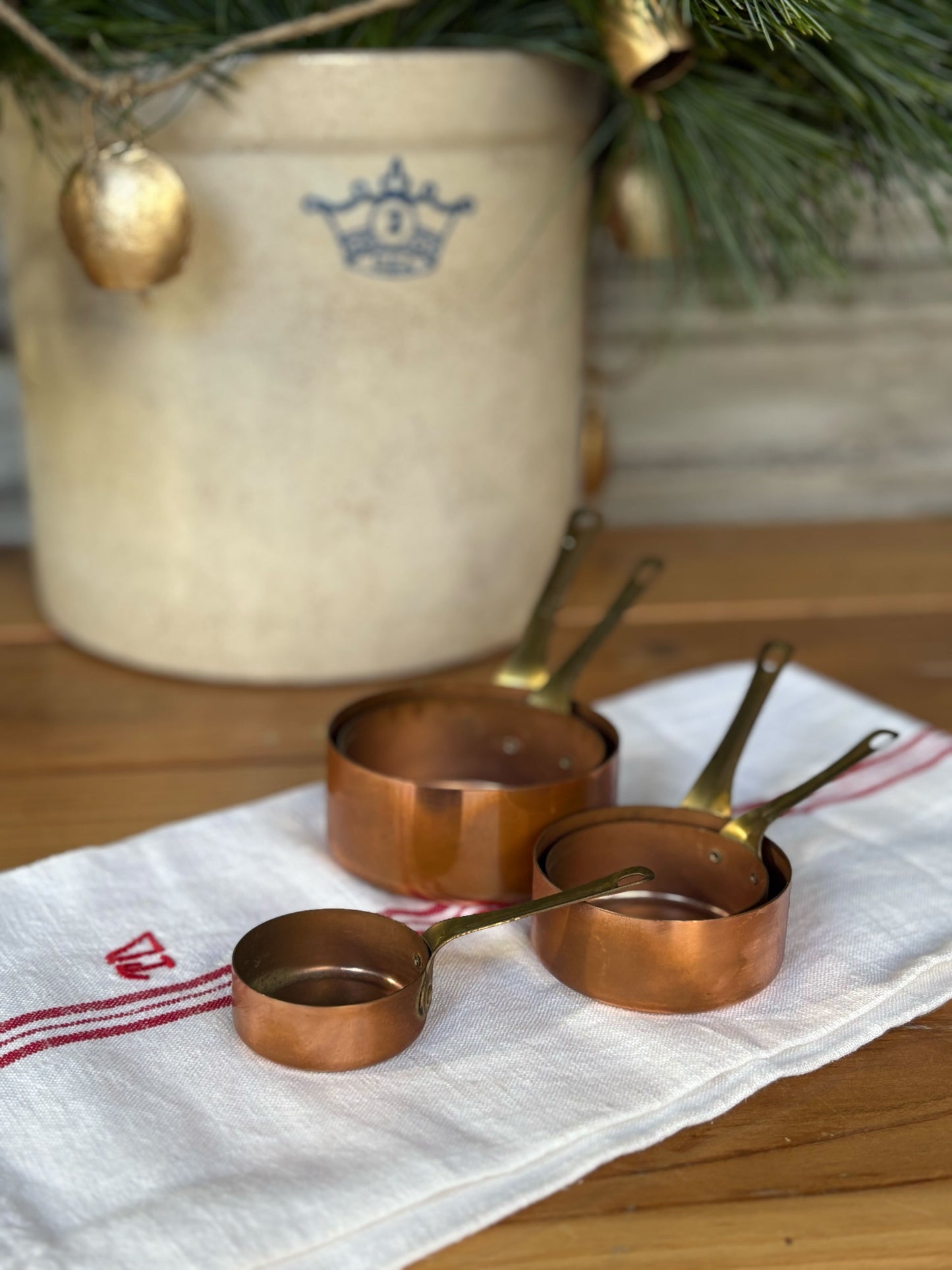 French Copper Measuring Cups