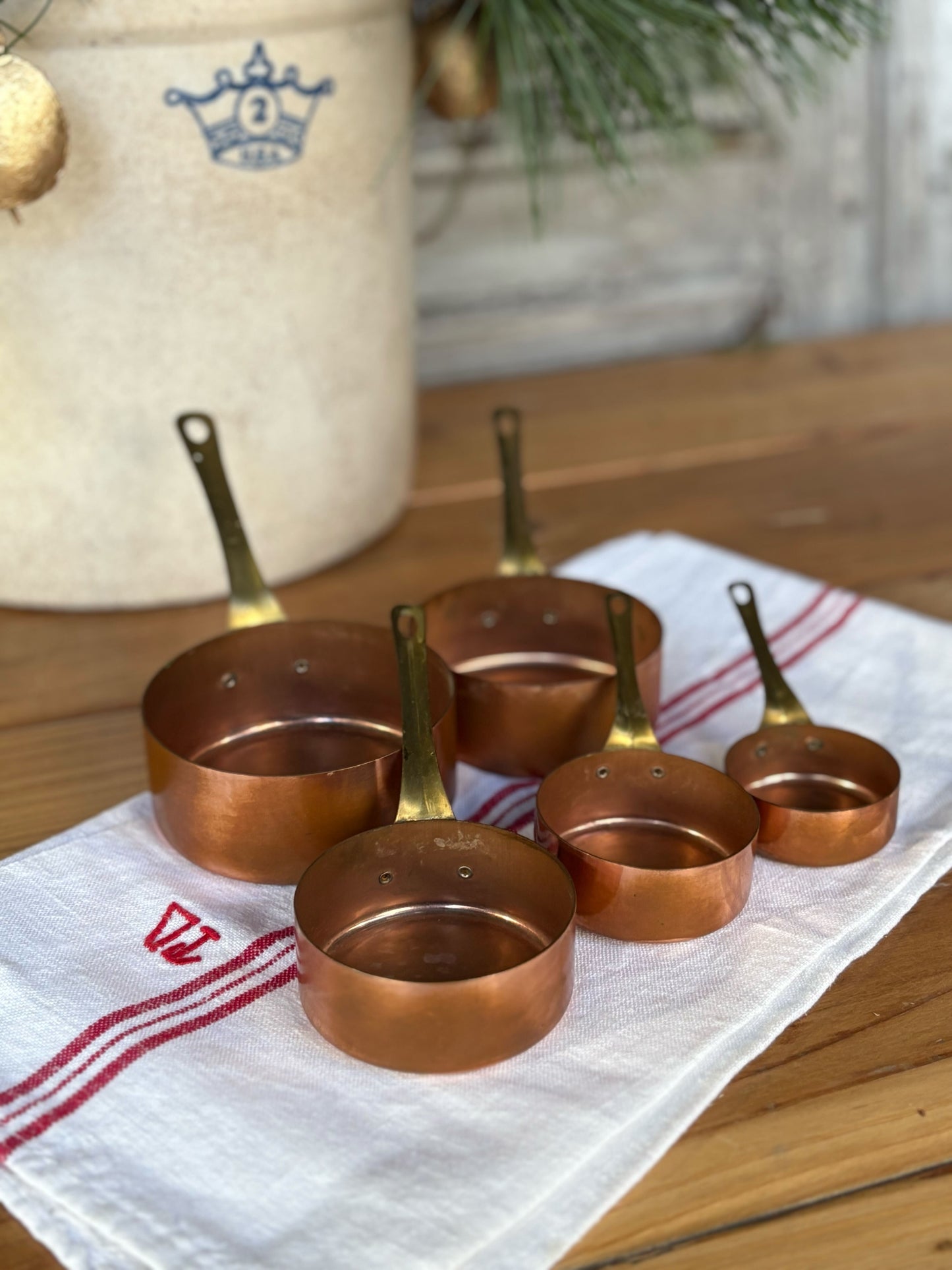 French Copper Measuring Cups