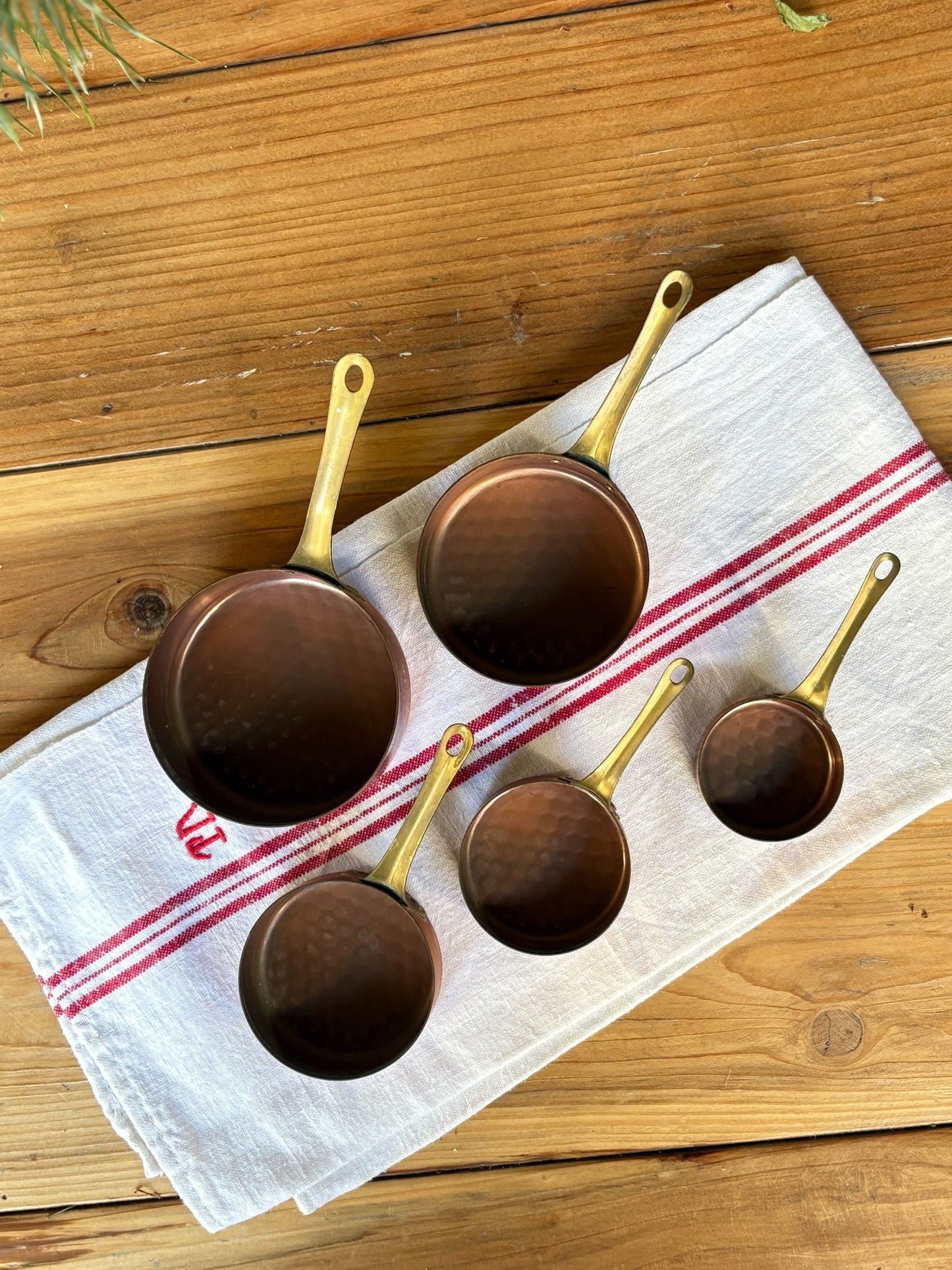 French Copper Measuring Cups
