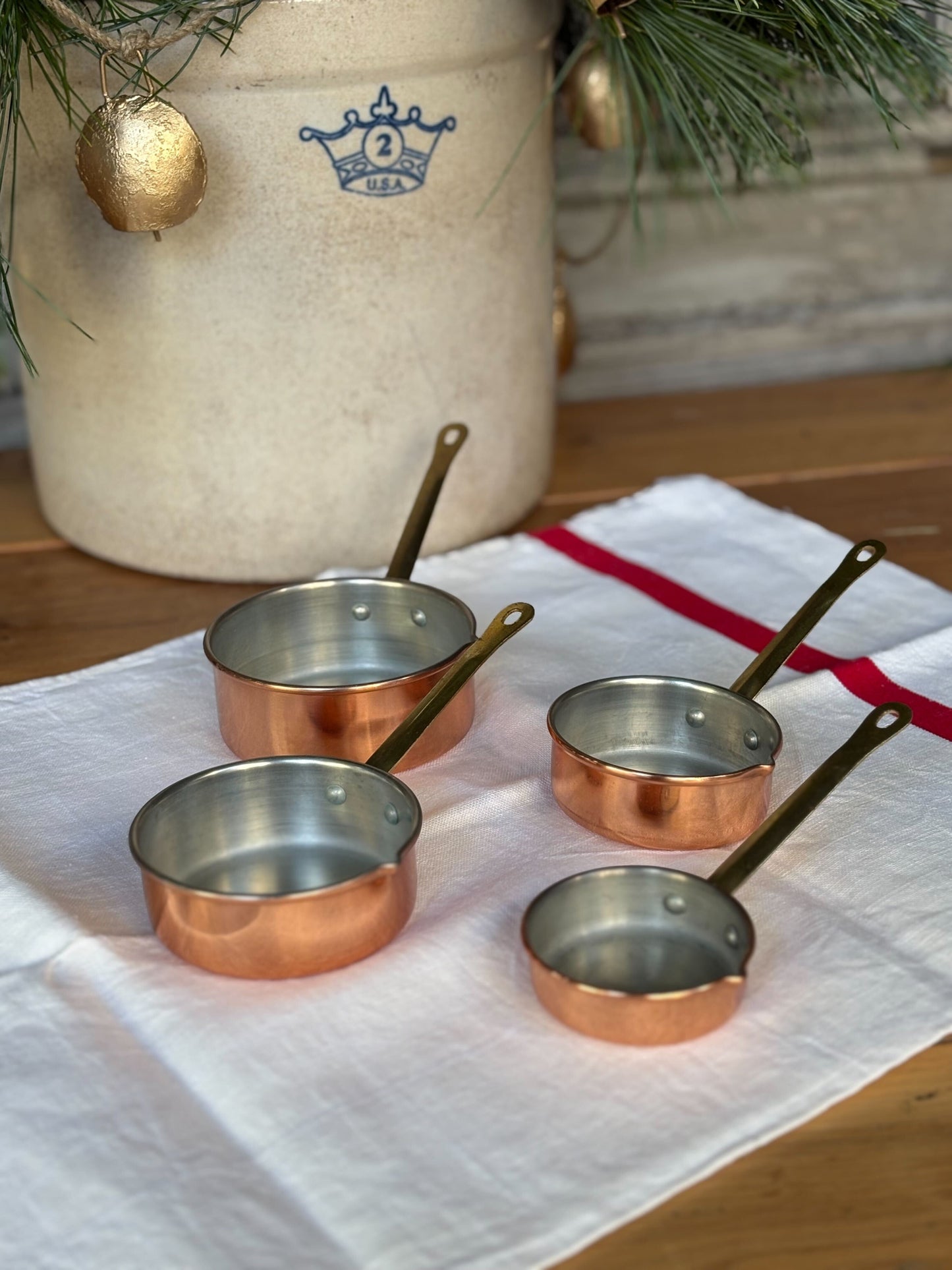 French Copper Measuring Cups
