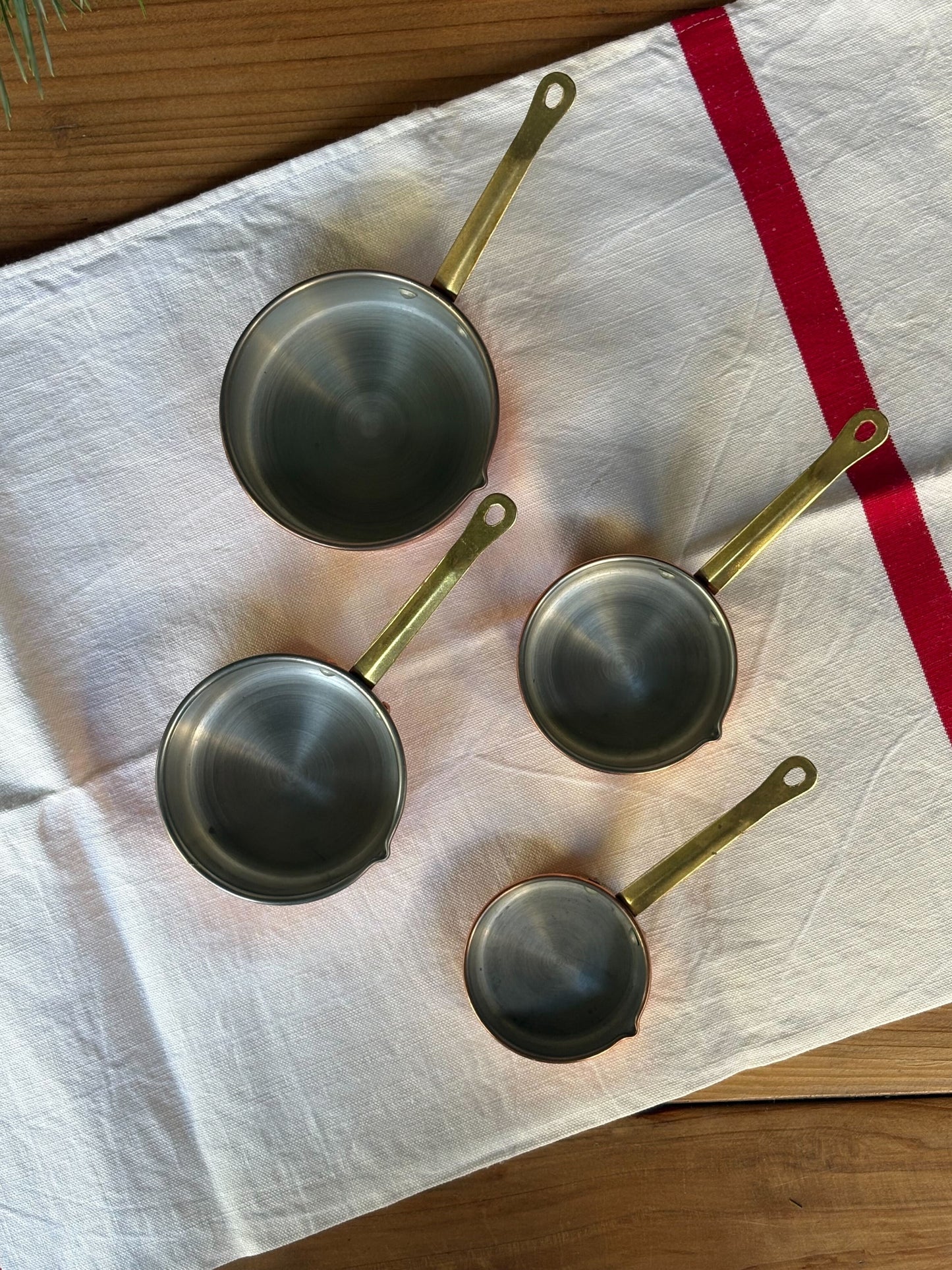 French Copper Measuring Cups