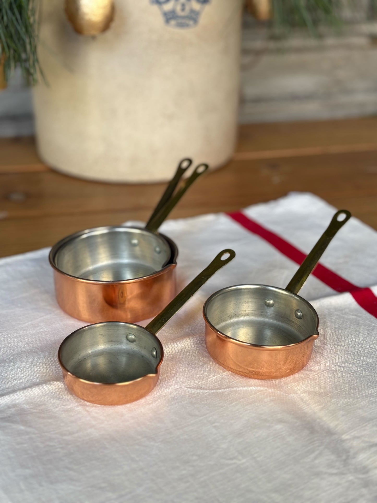 French Copper Measuring Cups