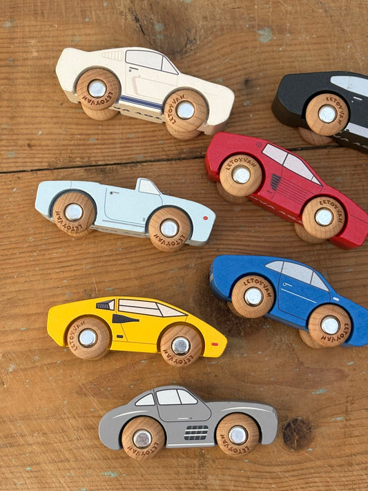 Set/7 Classic Wooden Sports Cars