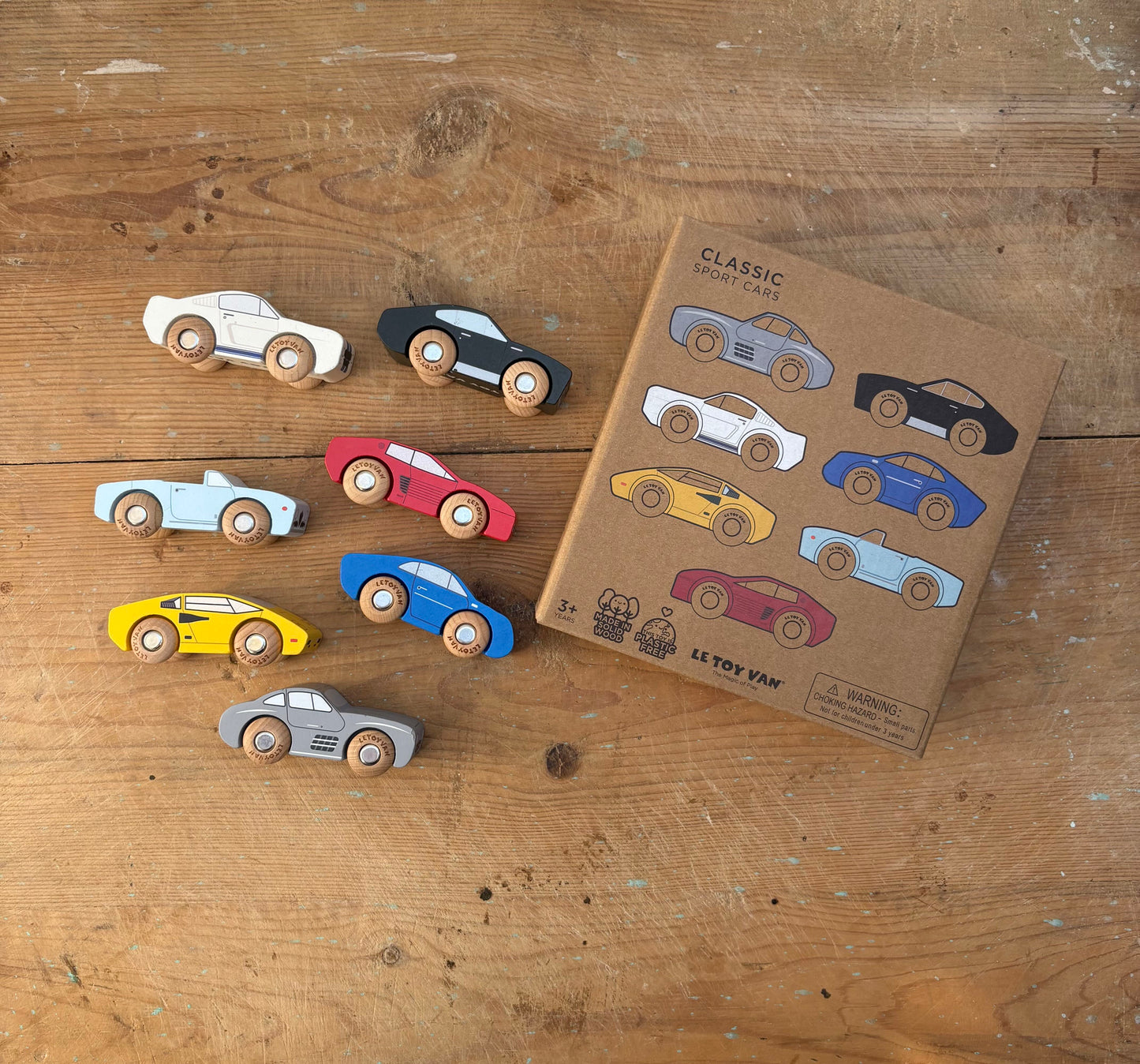 Set/7 Classic Wooden Sports Cars