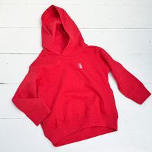 Load image into Gallery viewer, red toddler hoodie with white T&amp;D logo on front left corner