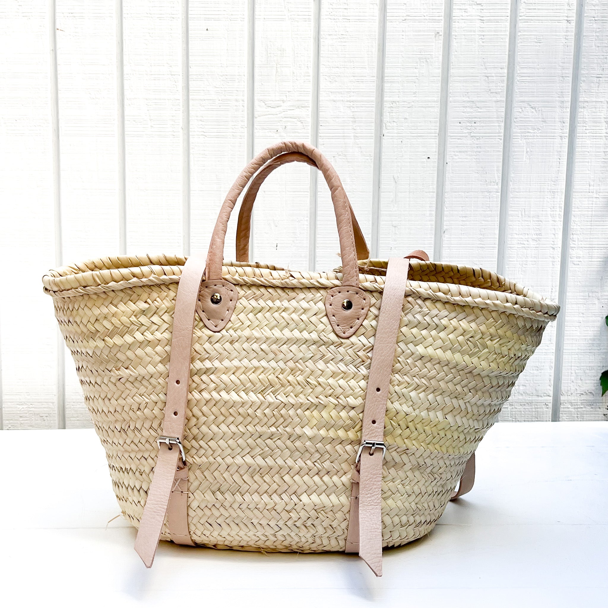 French market hot sale basket backpack