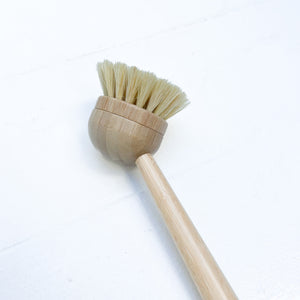 Round Bamboo Dish Brush