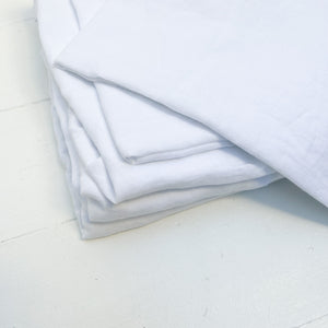 T&D White Linen Sheet Set
