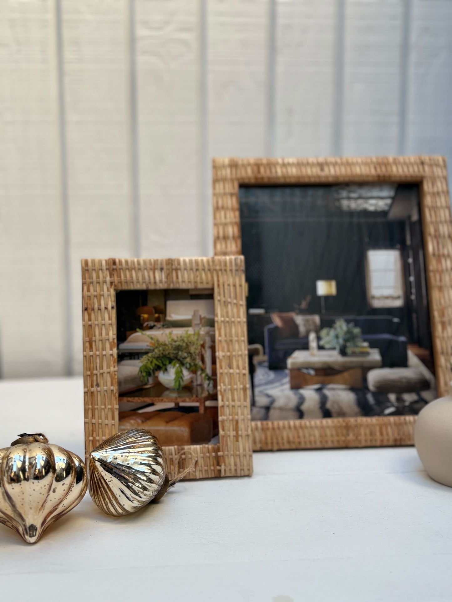 Large Rattan Photo Frame