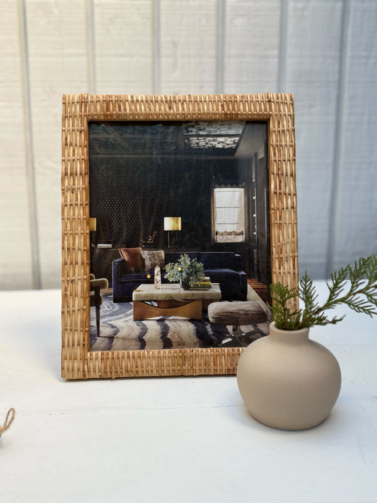 Large Rattan Photo Frame