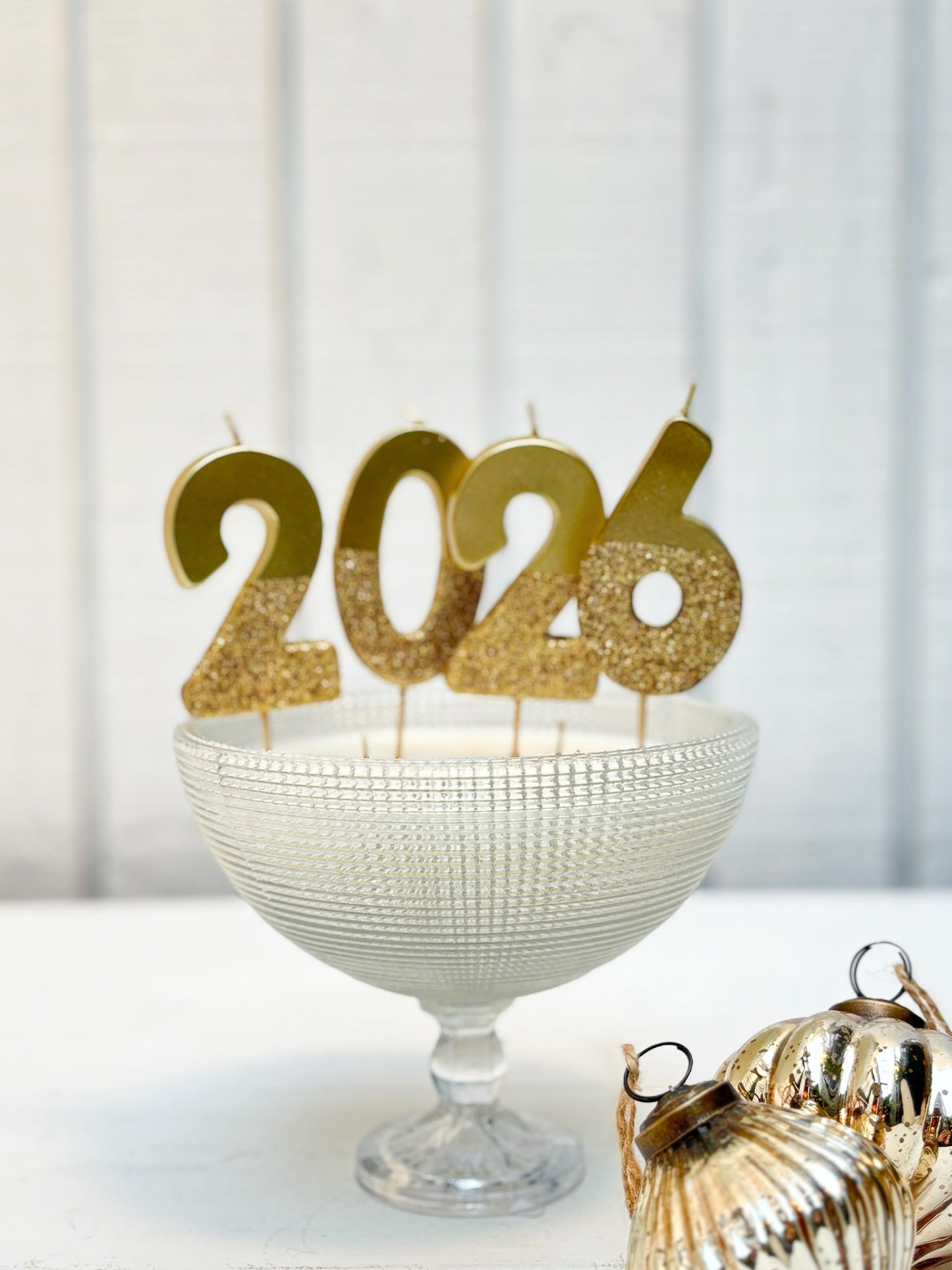 Gold Number Candles Set-"2026"