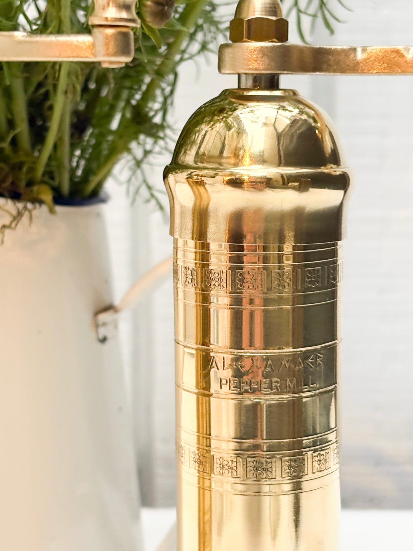 9" Greek Brass Salt/Pepper Mill