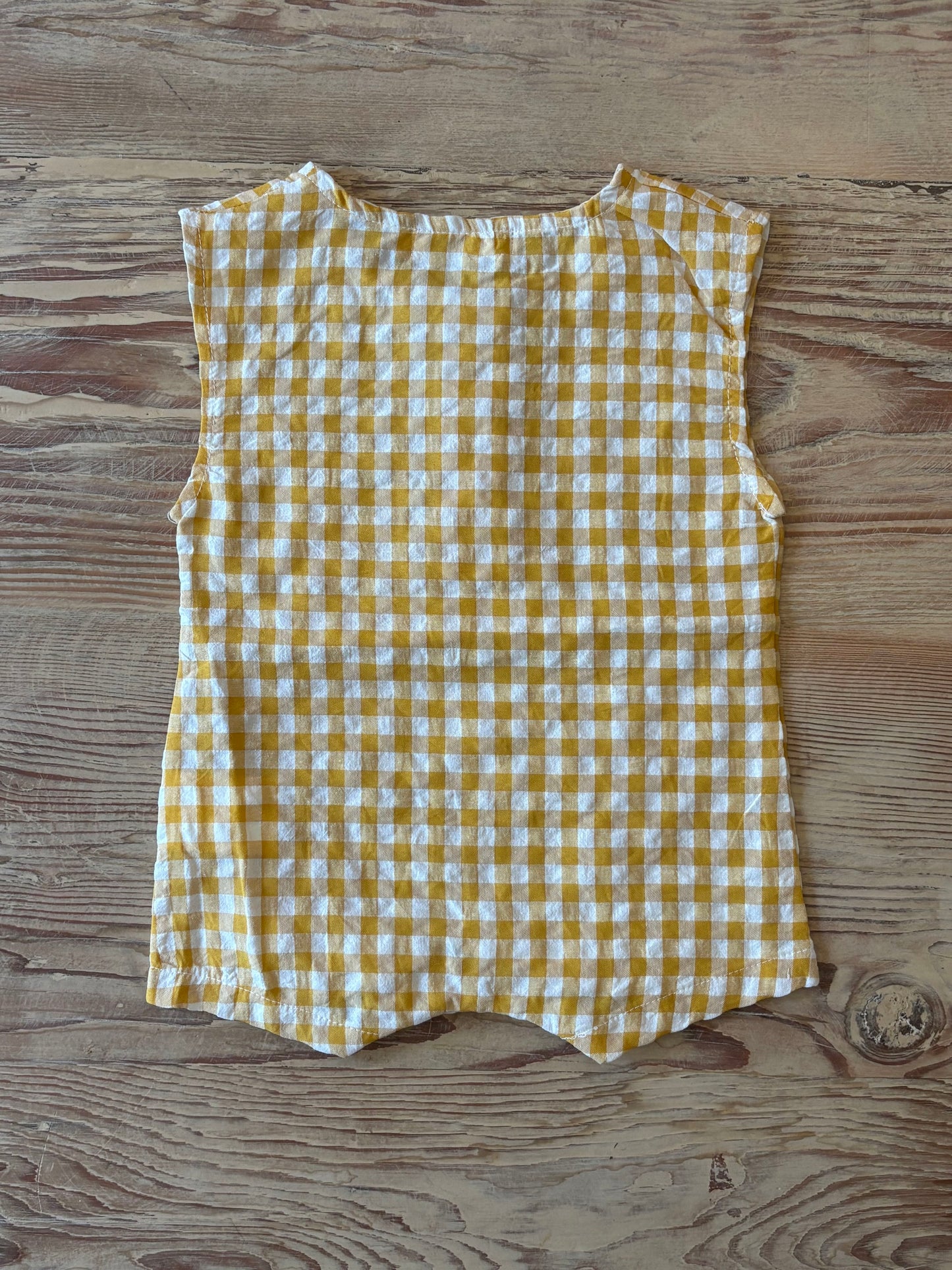 Yellow Checkered Romper