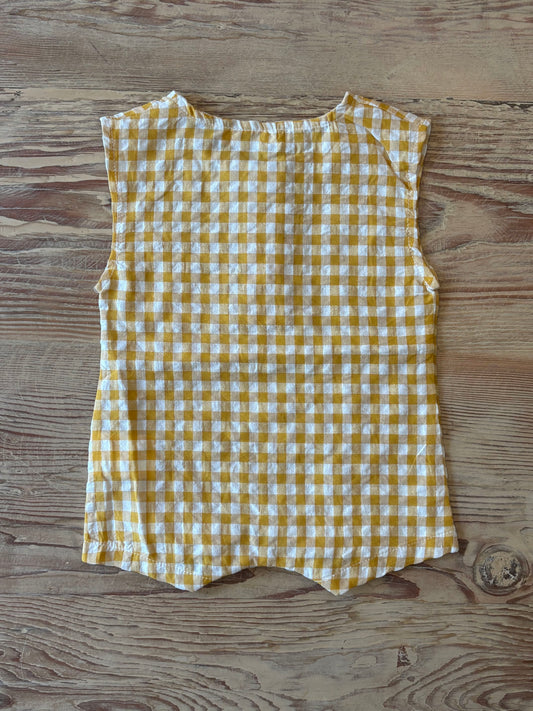 Yellow Checkered Romper