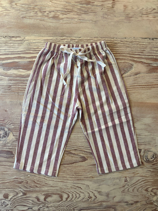 Red+Cream Striped Kid's Pants