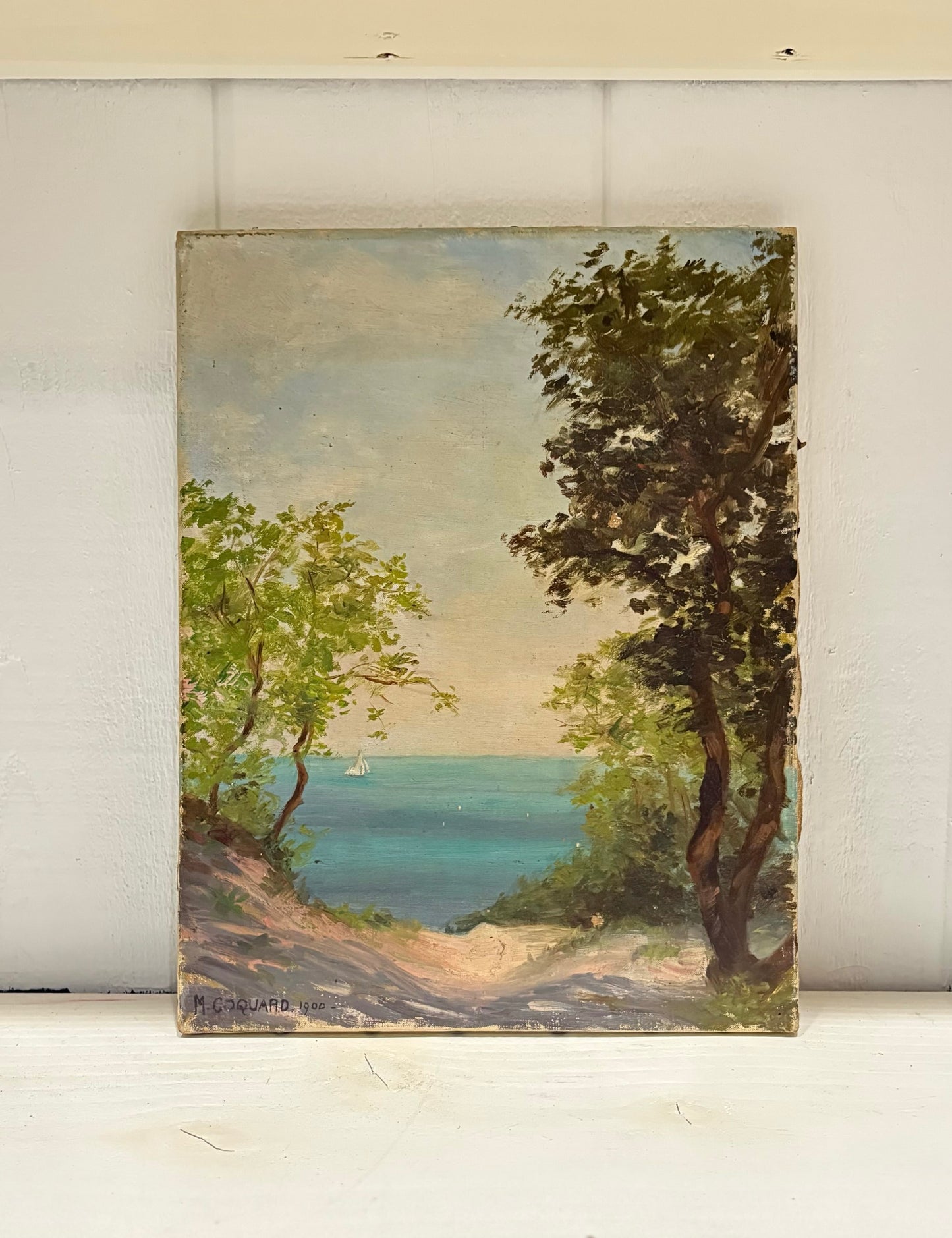 Path To Beach Vintage French Painting