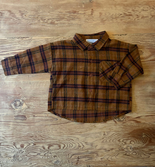 Vintage Style Cotton Plaid Kid's Shirt